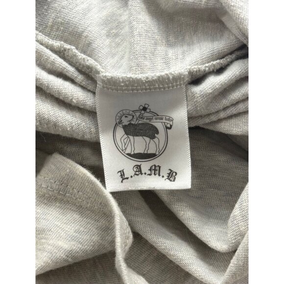 L.A.M.B. Gwen Stefani Union Jack Top T-Shirt Gray 2008 Y2K Retro Women's Size XL - Picture 5 of 7